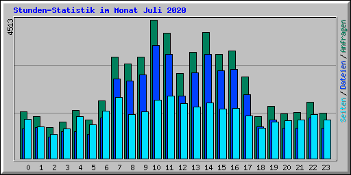 Stunden-Statistik im Monat Juli 2020